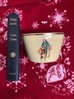 Antique Charles Dickens Literary Characters Butter Pot With Dombey & Sons Book