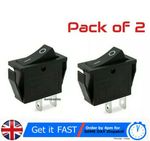 Black ON-OFF 2 Position SPST 2 Pin Snap in Rocker Switch 16A/250V 20A/125V AC x2
