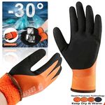 Waterproof Thermal Lined Winter Work Gloves Mens Freezer Warm Safety Gardening