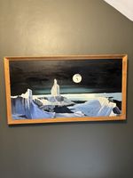  Vintage / Retro Oil Painting Of Space / Moon / Planet ( Antique Style)portrait 