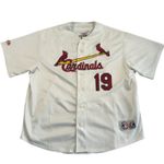 Majestic St Louis Cardinals MLB Jersey Mens XXL Jay #19 White VTG Baseball Shirt