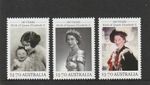 Australia 2026: 100 Years: Birth of Queen Elizabeth II Design Set of 3 Stamps.