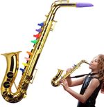 Vesidoloy Kids Toy Saxophone Musical Instrument with Lights