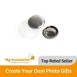 25mm Round Metal Pin Back Button Badge Components - G-Series Machine Only