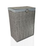 Arpan Laundry Basket Cloth Bin Resin Hand Woven Hamper Black, Grey, White