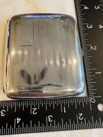 Antique Sterling Silver Cigarrete Case with Silver retention Bands 2.285 oz