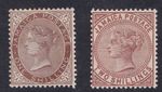 Jamaica Stamps 1897 1/-; 2/- wmk Crown CA Mint Hinged SG24/25 CV £51