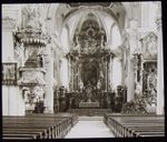 VINTAGE Magic Lantern Slide SCHWYZ CHURCH INTERIOR C1930 PHOTO SWITZERLAND
