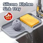 Sink Silicone Tray UK: Kitchen Soap Sponge Drainer & Organiser Rack UK.