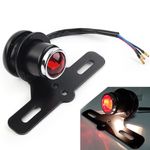 Round Retro Motorcycle Brake Tail Light Lamp Fit Bobber Chopper Cafe Racer