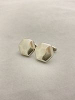 Georg Jensen 183 Hexagon Cufflinks 925 Sterling Silver Cuff Links Accessory