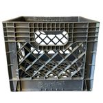 Vintage Borden Milk Crate Black Plastic Dairy Advertising Made USA 13x13