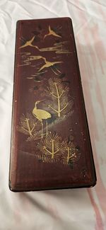 Antique Japanese Lacquered Box From Early 19th Century Some Wear& Tear UKSELLER