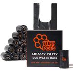 Dog Poo Bags | Tuff Pets 50% Stronger & Poop Bag Dispenser | Extra Strong Bags