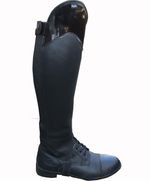 Ryda Gloss Top Ladies Black Leather Horse Riding Half Chaps Gaiters 15 Sizes 