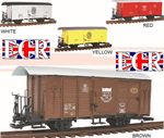 G SCALE RAILWAY BOX CAR BROWN CARGO  GARDEN ROLLING STOCK LGB TRAIN COMPATIBLE
