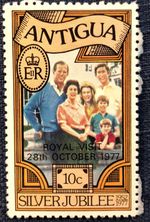 ANTIGUA STAMPS - SILVER JUBILEE - SET OF FIVE  1977  -- FREE POSTAGE