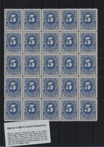 FORGERY - Werner's FORGERY/REPLICA of Hawaii 1894 Kahului Railroad - 5c blue