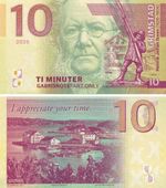 Gabris Fantasy Banknote Norway 10 Ti Minuter 2026 Henrik Johan Ibsen RED
