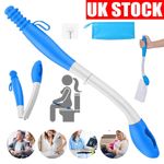 Bottom Toilet Self Wipe Aid Long Handled Wiper Easy Reach Tissue Grip Helper