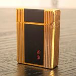 Vintage S.T. Dupont Ligne 1 Black Chinese Lacquer Gold Plated Lighter