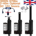 12V 3000N 660lbs Linear Actuator 2~40inch Electric Linear Motor for Door opener