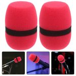 Universal Red Sponge Mic Cover Handheld Microphone Windproof Protective Sleeve
