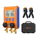 Elitech LMG-10 Digital Manifold Gauge HVAC 2-Way Valve with Temp Clamps