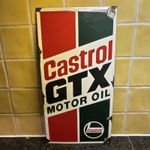 Castrol GTX Motor Oil Enamel Advertising Sign Lovely