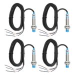 4Pcs Inductive Proximity Sensor NPN NO M12 DC 6-36V 300mA Proximity Switch