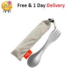TiTo Titanium Spork 2-in-1 Ultra Lightweight Spoon Fork Tableware for Outdoor