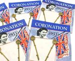 1953 Vintage Queen Elizabeth ii coronation Bobby pins, commemorative jewellery 