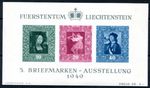 Liechtenstein 1949 Block 5 Small Margin Error Stamps ** MNH (I2522
