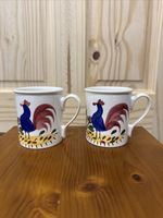 Pair Of Pugh Brothers Portmeirion Cockerel Mugs