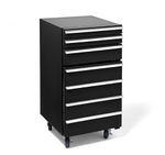 Roller Tool Cabinet With Integrated Refrigerator And 3 Drawers In Black