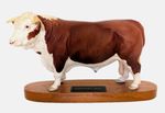 Vintage Beswick Polled Hereford Bull Mounted Matte Connoisseur Model - Perfect