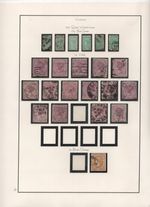AUSTRALIA VICTORIA 1901 COLLECTION OF 225 STAMPS USED ON 14 ALBUM PAGES