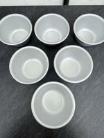 6 X Aluminium individual pudding moulds / steam Tins 170ml size