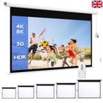 72/84/92/100/120 inch Electric/Manual Pull-Down Projector Screen Home Cinema C