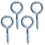 4x Large Size HEAVY DUTY 75mm SCREW IN EYE HOOKS Metal Wood Thread Twist Hoop