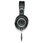 Audio Technica ATHM50X Black Studio Monitor Headphones + Case & Cables ATH-M50X