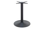 black premium cast iron table base dining restaurant cafe pub pyramid - round