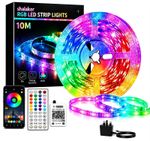 LED STRIP LIGHTS FOR BEDROOM 10M RGB COLOUR CHANGING LED LIGHTS WITH BLUETOOTH