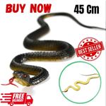 45cm Realistic Fake Rubber Snake Toy Scary Prank Garden Bird Repellent Prop