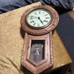 Vintage Regulator A Wall Clock – Carved Wooden Case – Mechanical 