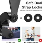 Guitar Strap Blocks – 6PCS Premium Silicone Safety Locks (O-Style, Black)