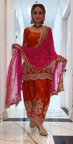 BOLLYWOOD SUIT PAKISTANI INDIAN WEDDING DHOTI TOP SALWAR KAMEEZ PARTY WEAR DRESS