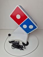 Dominos Pizza Magnetic Light Up Car Topper With 12v Power Cable Tested Working 