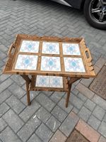 Vintage Butler Serving Tray Tiled Ceramic