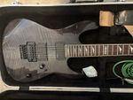 ESP LTD M-200 Electric Guitar Flame Black FM EMG HZ Pickups Inc Hard Case
